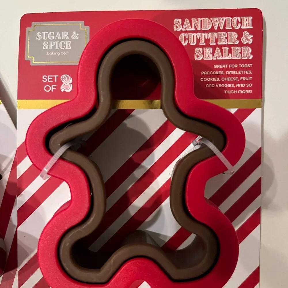 Gingerbread Cookie Cutter and Sandwich Cutter (2 packs/2 p-pack) (new/holiday/x)